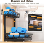 2-Pack 2-Tier Height Adjustable Under Sink Organizer & Storage
